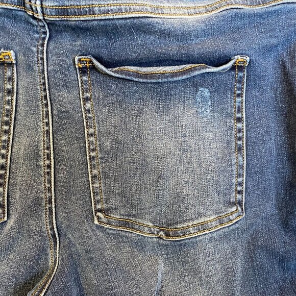Spanx Women's Jeans Large Distressed Denim Skinny With Frayed Hem - Picture 13 of 16